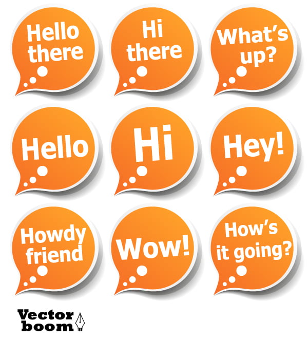 free vector greeting label