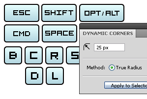 Shortcuts for VectorScribe (Dynamic Corners)