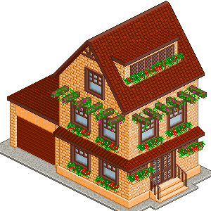 Free Pixel Art - Isometric Houses