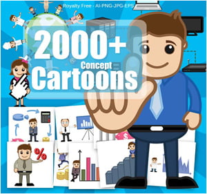 Deal of the Week: 2000+ Royalty Free Cartoon Vectors — only $27!