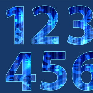 How to create numbers with random texture using Illustrator