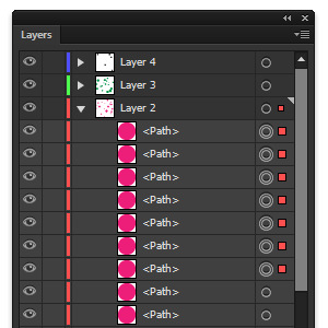 How to quickly select multiple layers and sublayers in the Layers panel in Adobe Illustrator