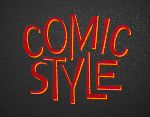 How to Create Comic Cartoon Text with Distressed Effect using WidthScribe & Stipplism