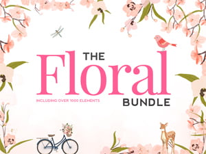 Floral Super Bundle - over 1900 illustrations and graphics from The Hungry JPEG