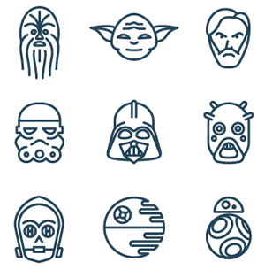 How to Create Star Wars Icons in Line Art Style