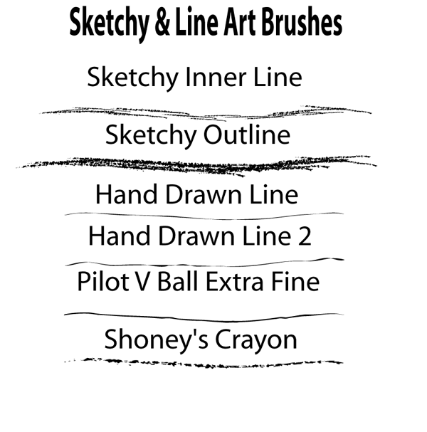 Sketchy and Line Art Brushes