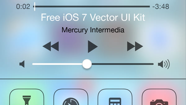 free iOS 7 Illustrator Vector UI Kit for iPhone and iPad 