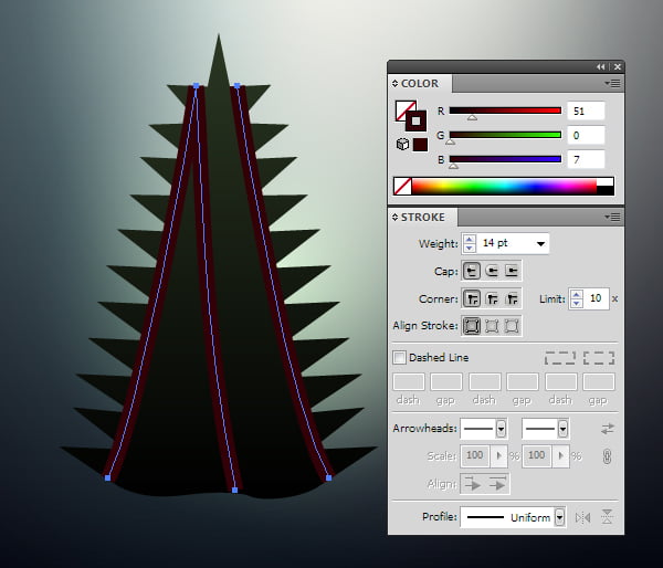 How to create blurred Christmas background in Adobe Illustrator