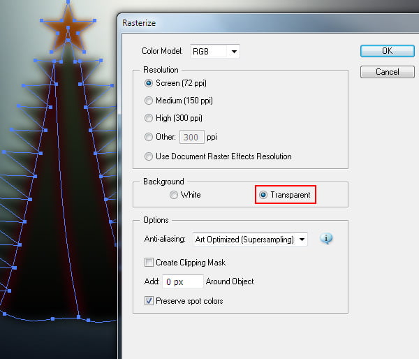 How to create blurred Christmas background in Adobe Illustrator