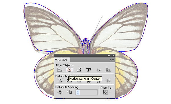 vector paper butterfly and text effect