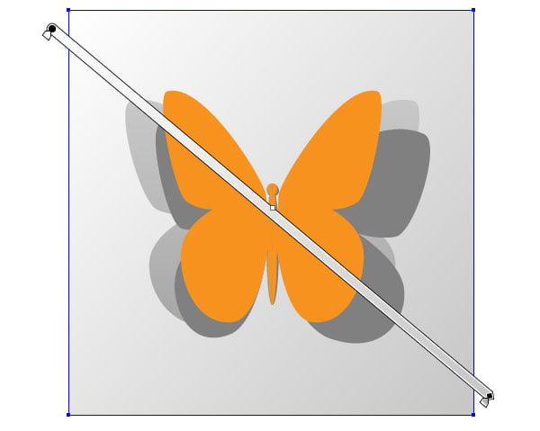 vector paper butterfly and text effect