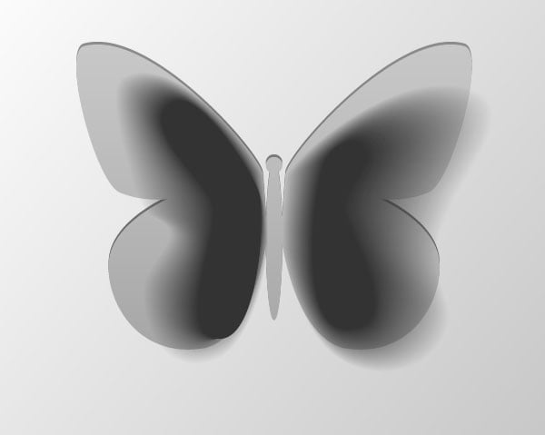 vector paper butterfly and text effect