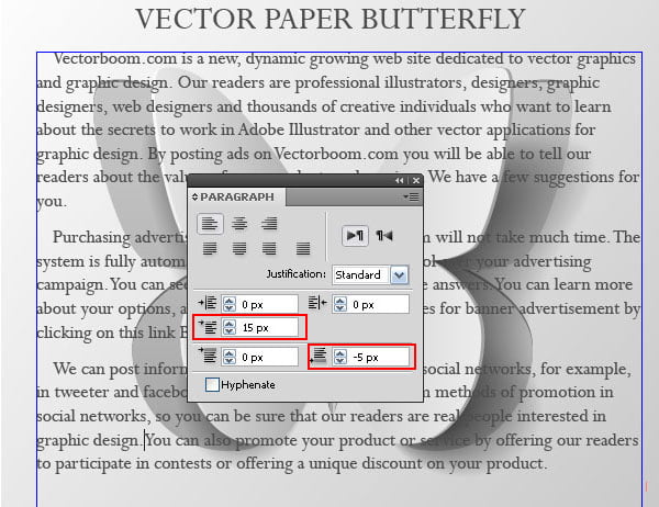 vector paper butterfly and text effect