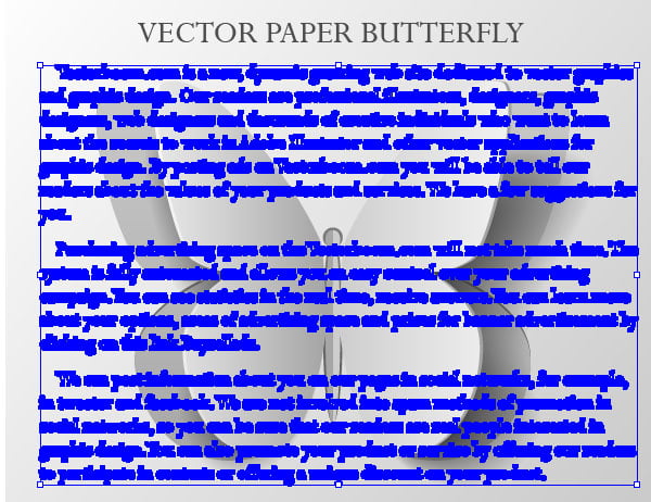 vector paper butterfly and text effect