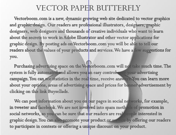 vector paper butterfly and text effect