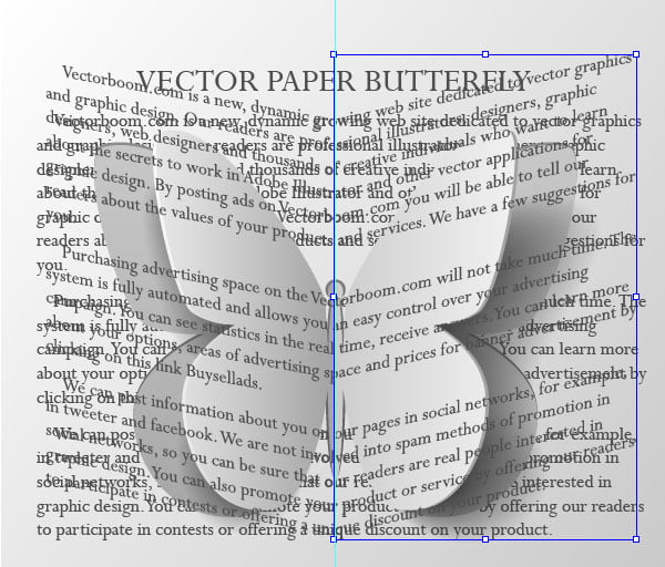 vector paper butterfly and text effect