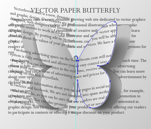 vector paper butterfly and text effect