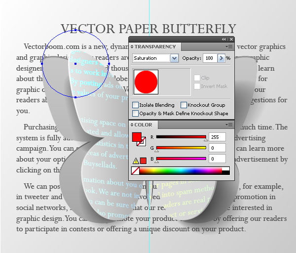 vector paper butterfly and text effect