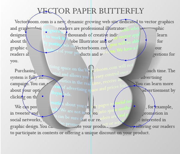 vector paper butterfly and text effect