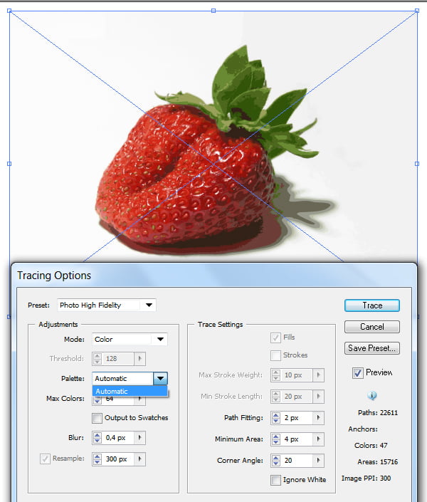 preset High Fidelity Photo in Adobe Illustrator CS5