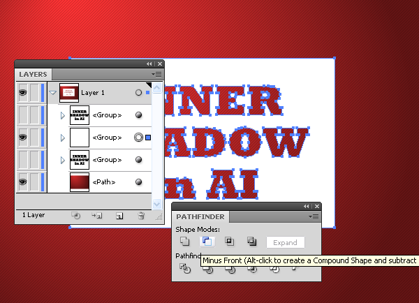 Inner Shadow in Adobe Illustrator