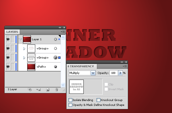 Inner Shadow in Adobe Illustrator