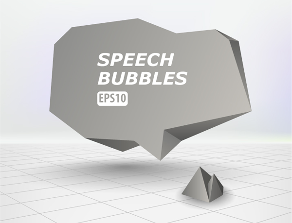 abstract vector speech bubbles