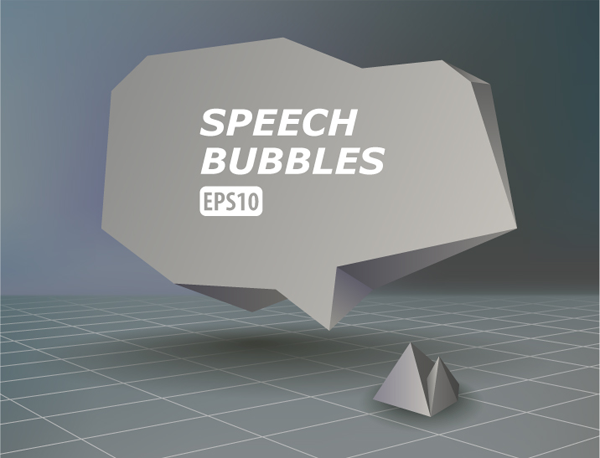 abstract vector speech bubbles