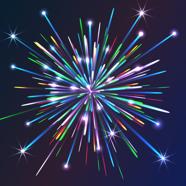 vector fireworks
